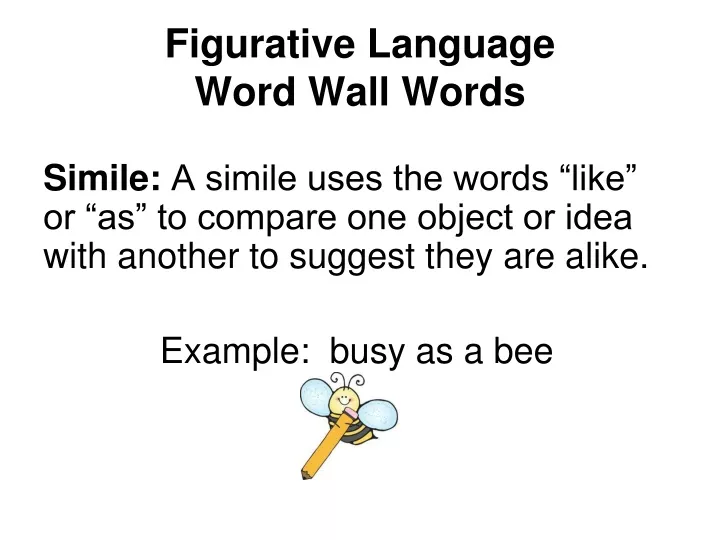 figurative language word wall words