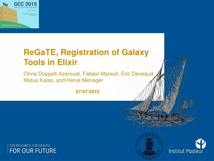 regate registration of galaxy tools in elixir