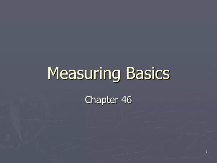 measuring basics