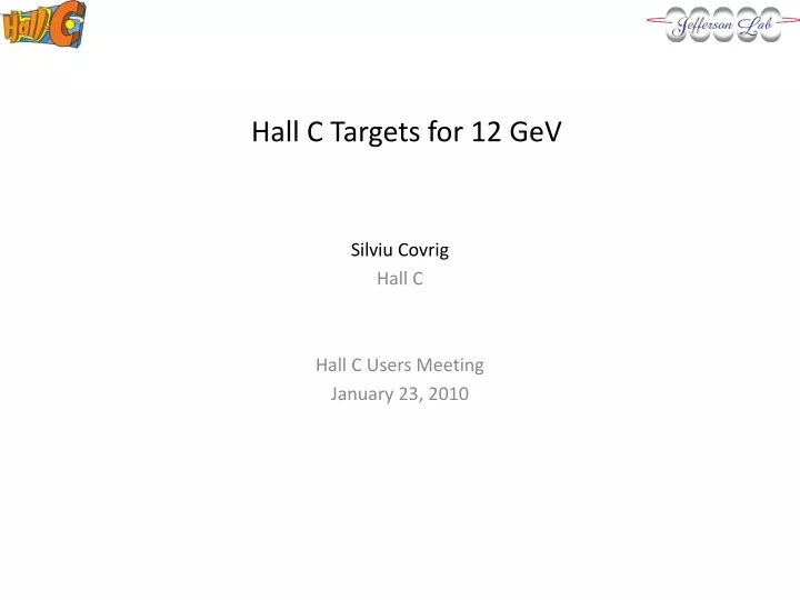 hall c targets for 12 gev