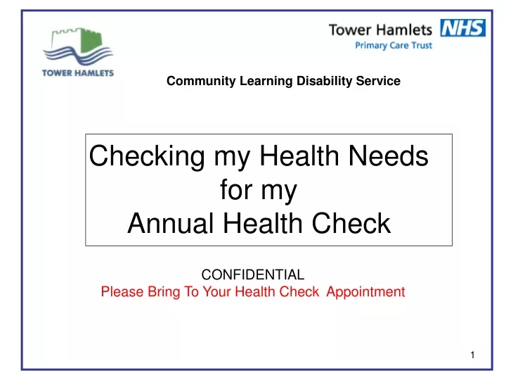 checking my health needs for my annual health check