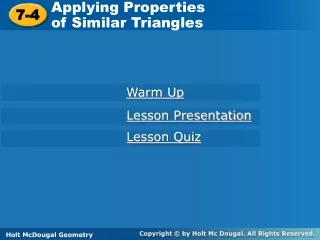 applying properties of similar triangles