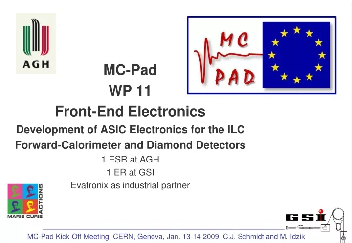 mc pad wp 11 front end electronics development