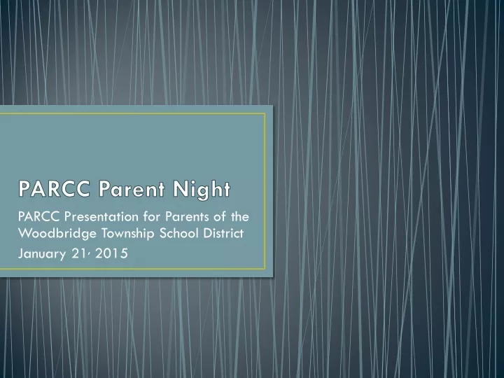 parcc parent night