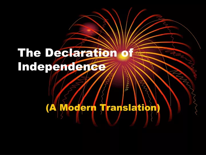 the declaration of independence