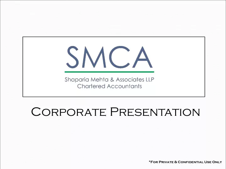 corporate presentation