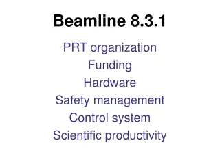 Beamline 8.3.1