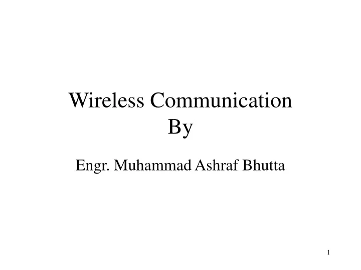 wireless communication by