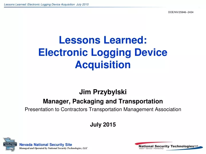 lessons learned electronic logging device acquisition