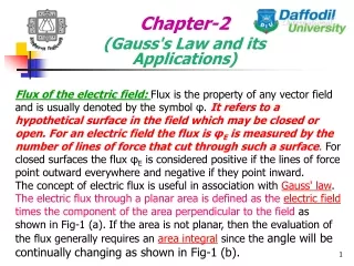 Chapter-2 (Gauss's Law and its Applications)