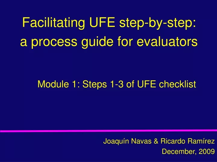 facilitating ufe step by step a process guide