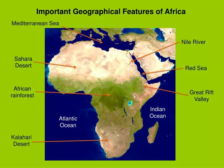 important geographical features of africa