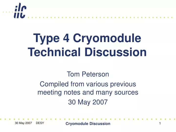type 4 cryomodule technical discussion