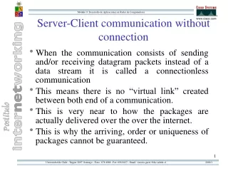 Server-Client communication without connection