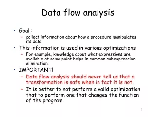Data flow analysis