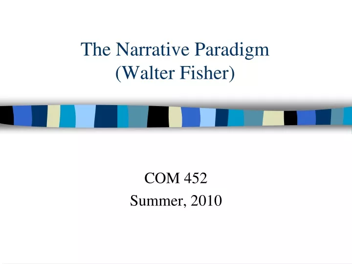 the narrative paradigm walter fisher
