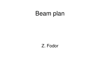 Beam plan