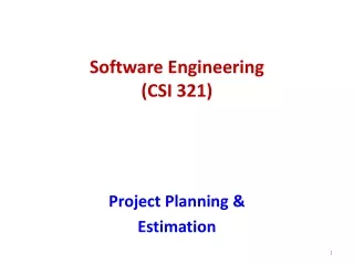 Software Engineering  (CSI 321)