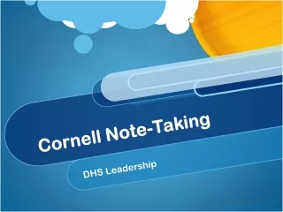 Cornell Note-Taking