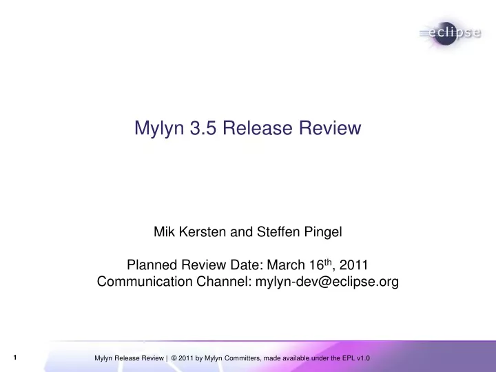 mylyn 3 5 release review