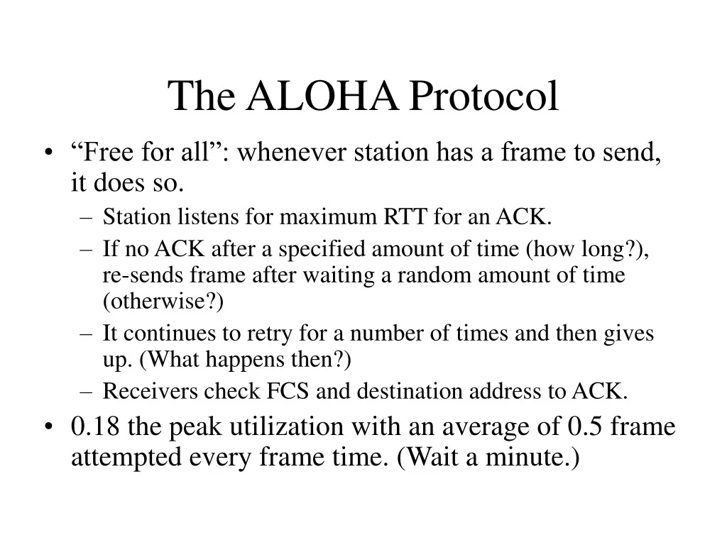 PPT - The ALOHA Protocol PowerPoint Presentation, free download - ID ...