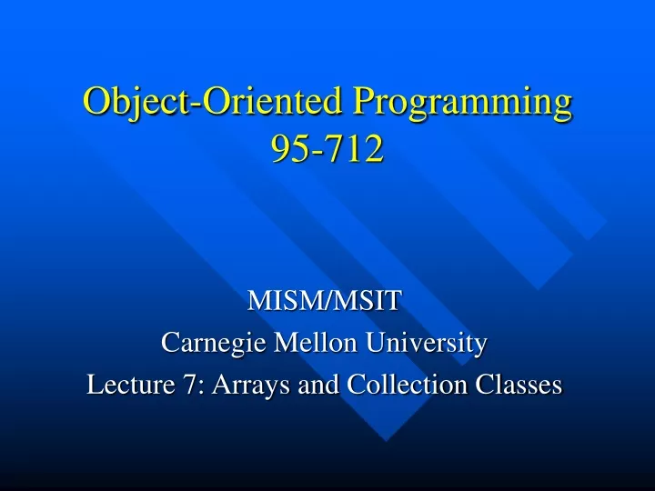 object oriented programming 95 712
