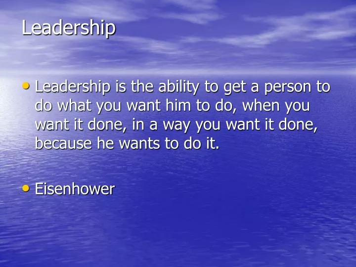 leadership