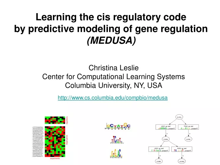 learning the cis regulatory code by predictive