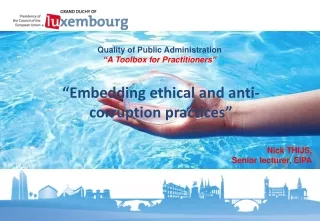 Quality of Public Administration   “ A Toolbox for Practitioners ”