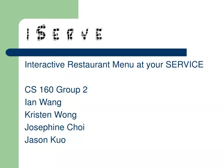 interactive restaurant menu at your service