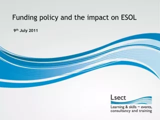 Funding policy and the impact on ESOL