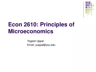 Econ 2610: Principles of Microeconomics