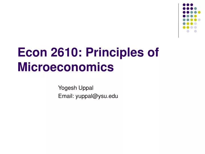 econ 2610 principles of microeconomics