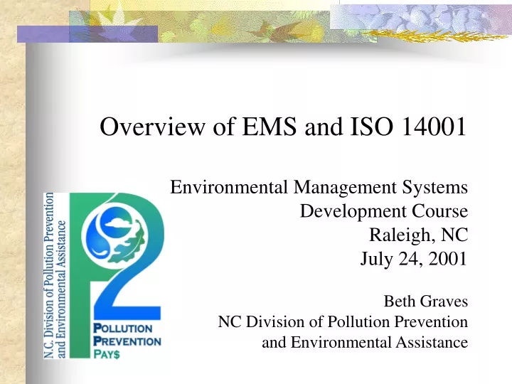 overview of ems and iso 14001 environmental