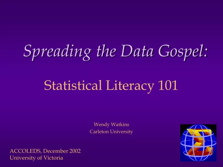 spreading the data gospel