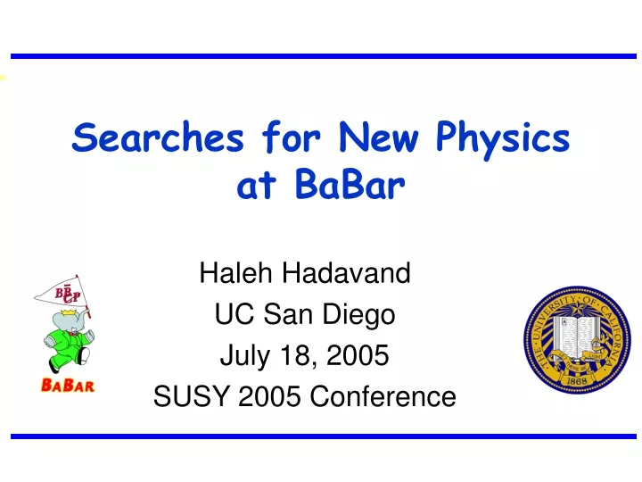 searches for new physics at babar