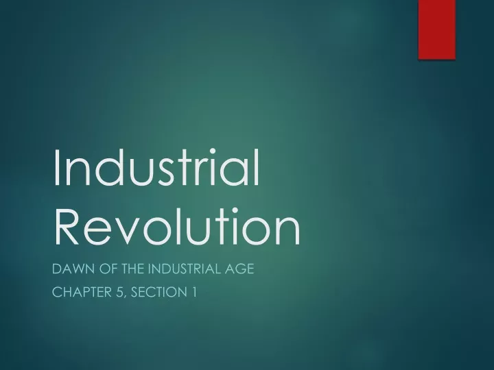 industrial revolution