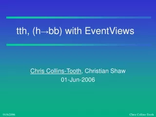 tth, (h ? bb) with EventViews