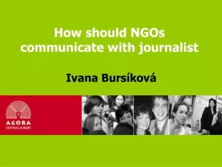 How should NGOs communicate with journalist