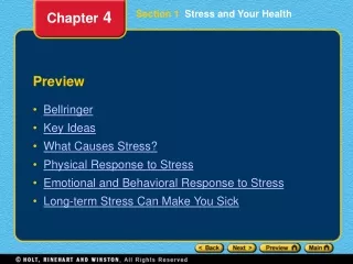 Section 1   Stress and Your Health