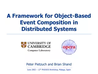 A Framework for Object-Based Event Composition in  Distributed Systems