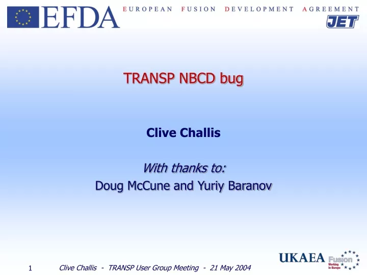 transp nbcd bug