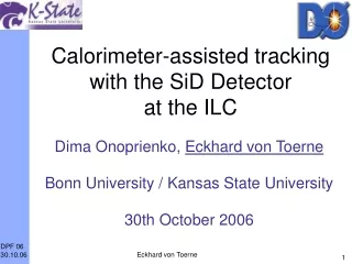 Calorimeter-assisted tracking with the SiD Detector  at the ILC