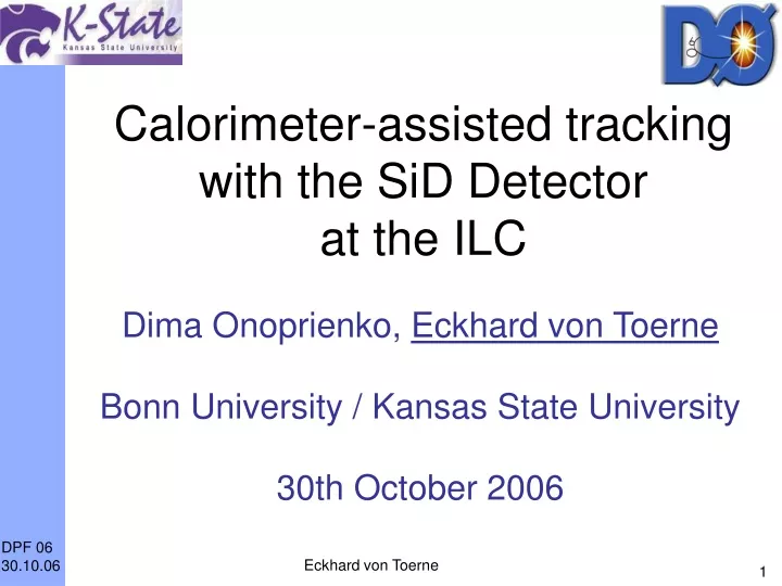 calorimeter assisted tracking with the sid detector at the ilc