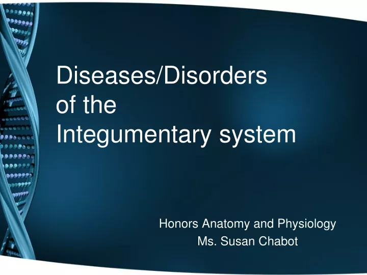 diseases disorders of the integumentary system