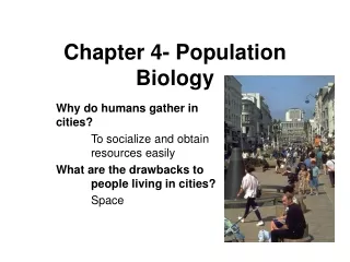 Chapter 4- Population Biology