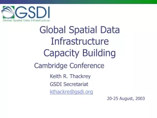 Global Spatial Data Infrastructure Capacity Building