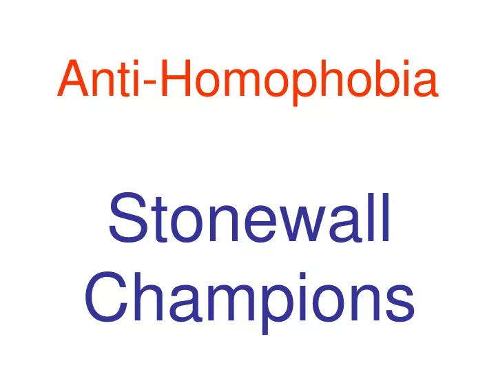 anti homophobia