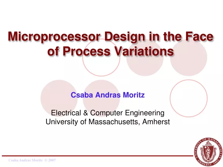 microprocessor design in the face of process variations