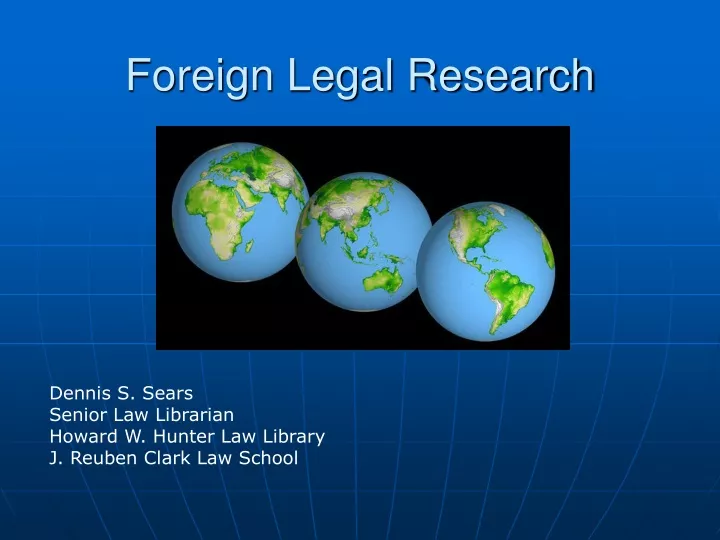 foreign legal research